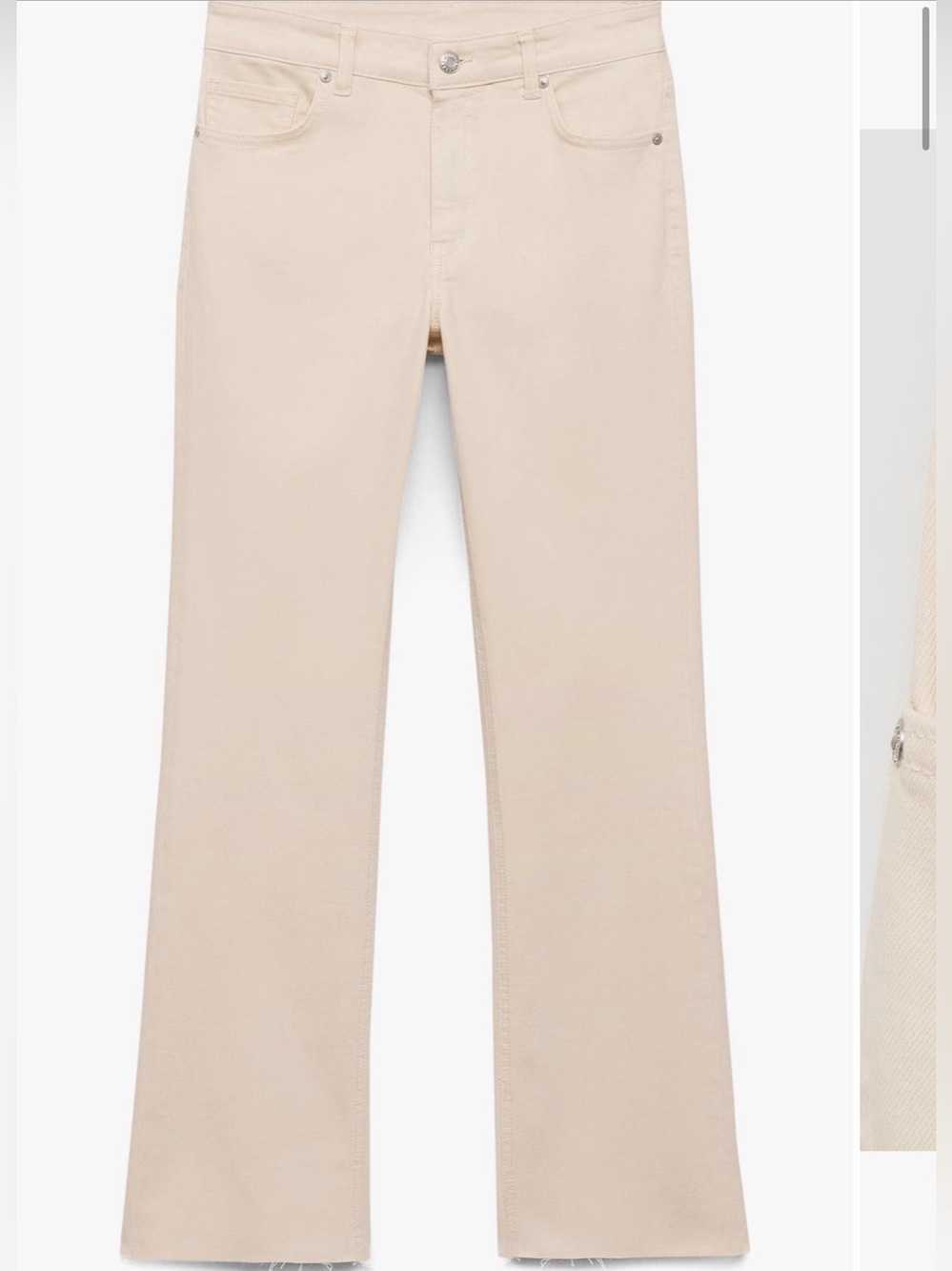 Mango Sienna Bootcut Cream Jeans Like New
